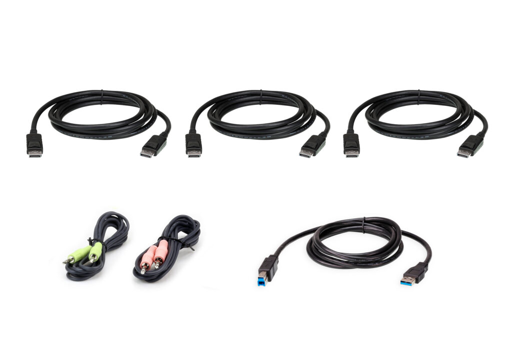 ATEN 2L-7D02UDPX6 - Zestaw kabli KVM 1.8M USB 3x DisplayPort
