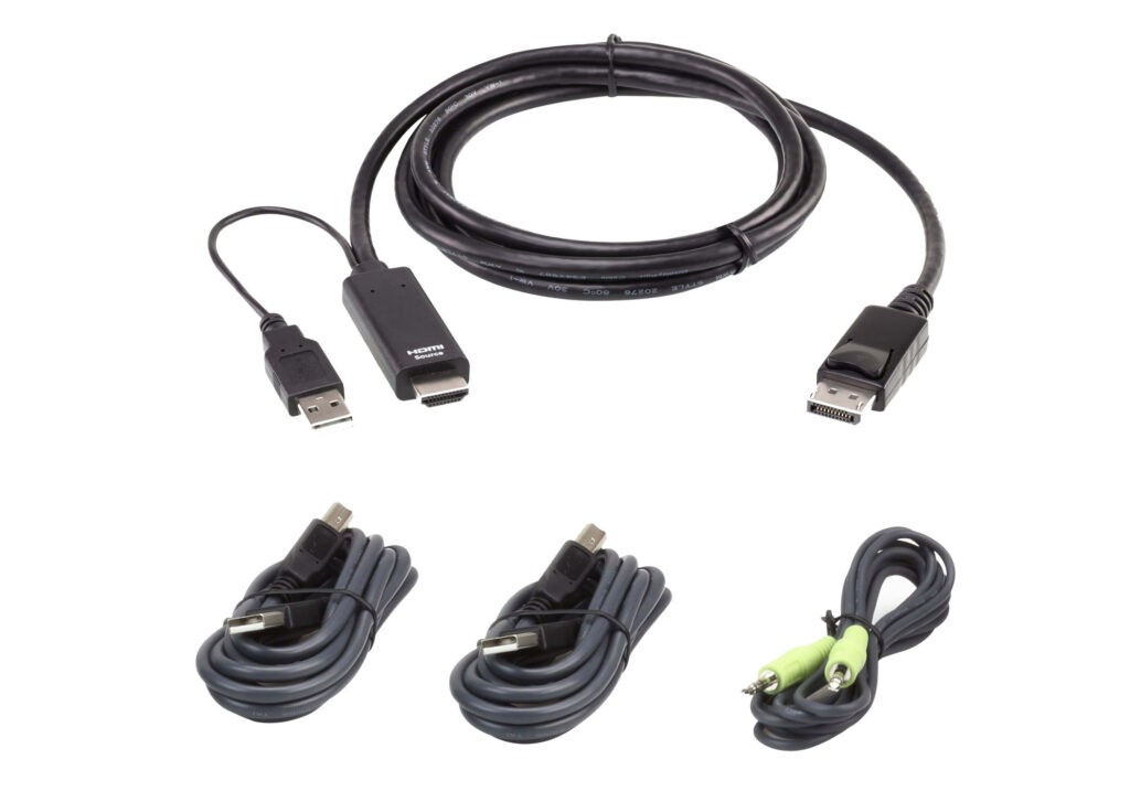 ATEN 2L-7D02UHDPX4 - Uniwersalny zestaw kabli USB KVM Secure 1,8m