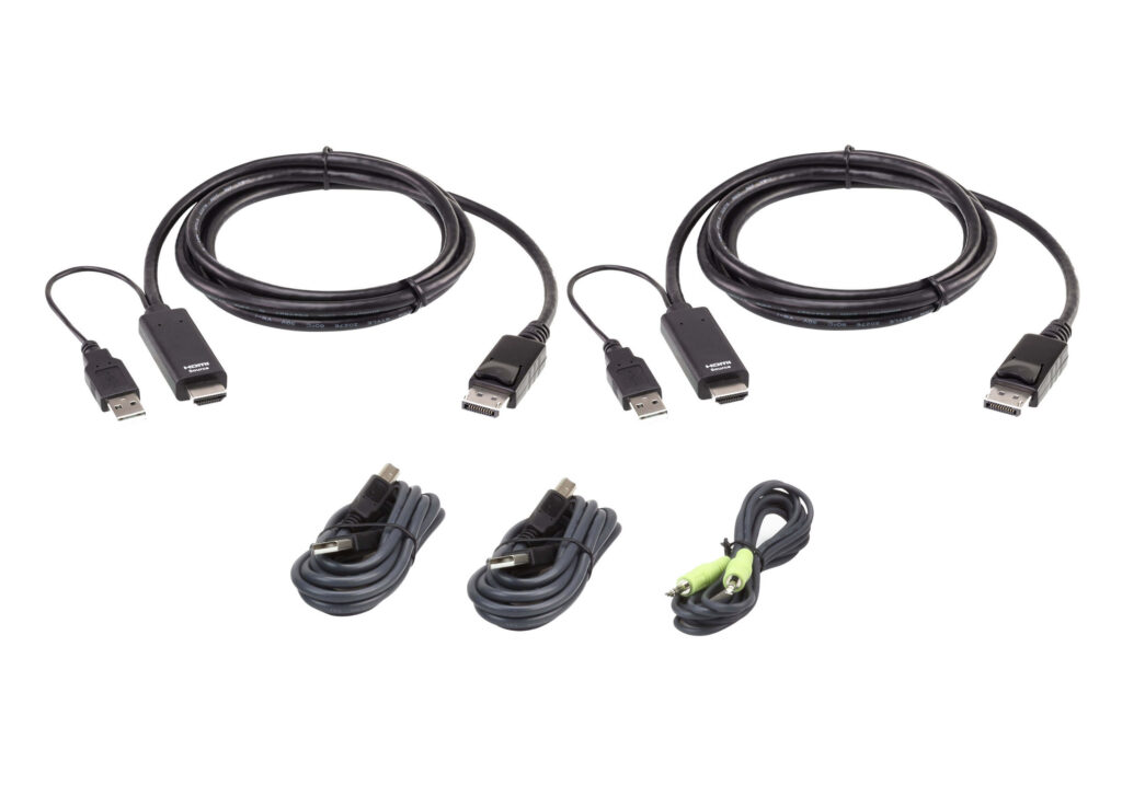 ATEN 2L-7D02UHDPX5 - Uniwersalny zestaw kabli USB KVM Secure 1,8m Dual Display