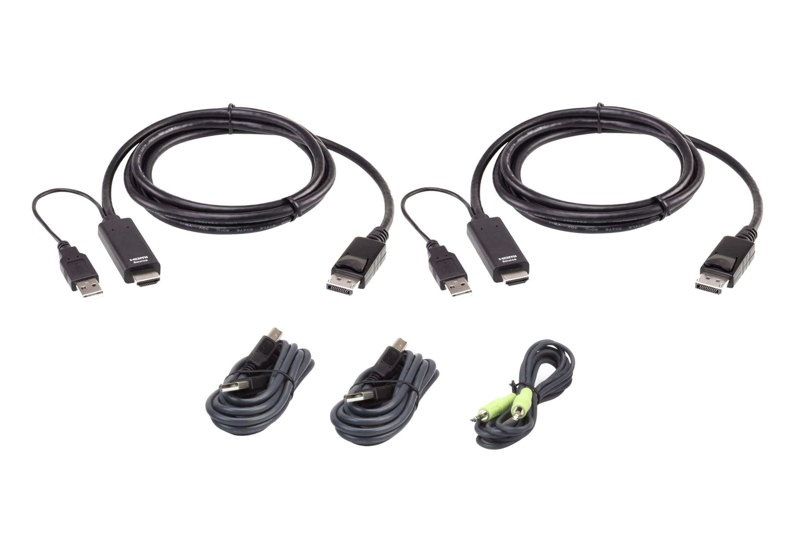 ATEN 2L-7D02UHDPX5 - Uniwersalny zestaw kabli USB KVM Secure 1,8m Dual Display