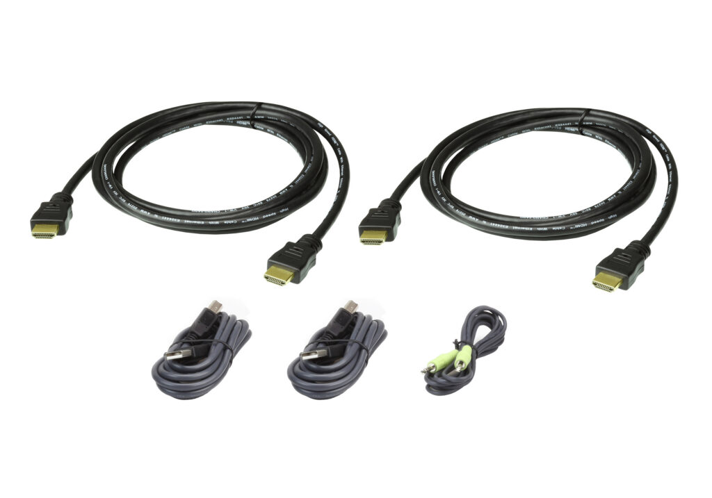 ATEN 2L-7D02UHX5 - 1.8M kabel USB HDMI Dual Display Secure KVM
