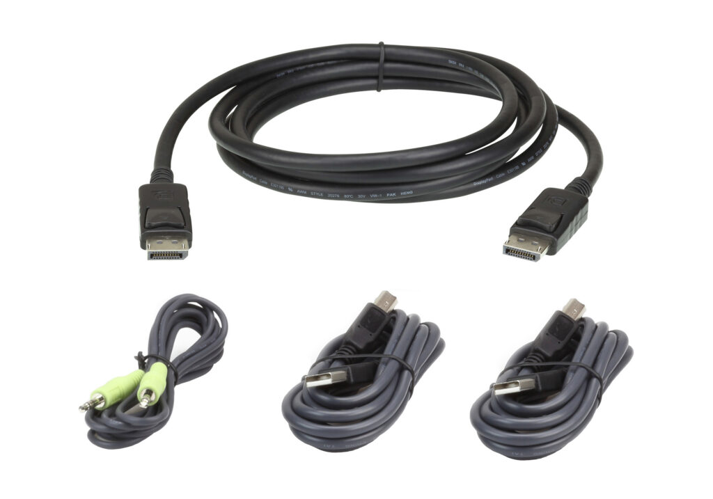 ATEN 2L-7D03UDPX4 - Zestaw kabli 3M USB DisplayPort Secure KVM