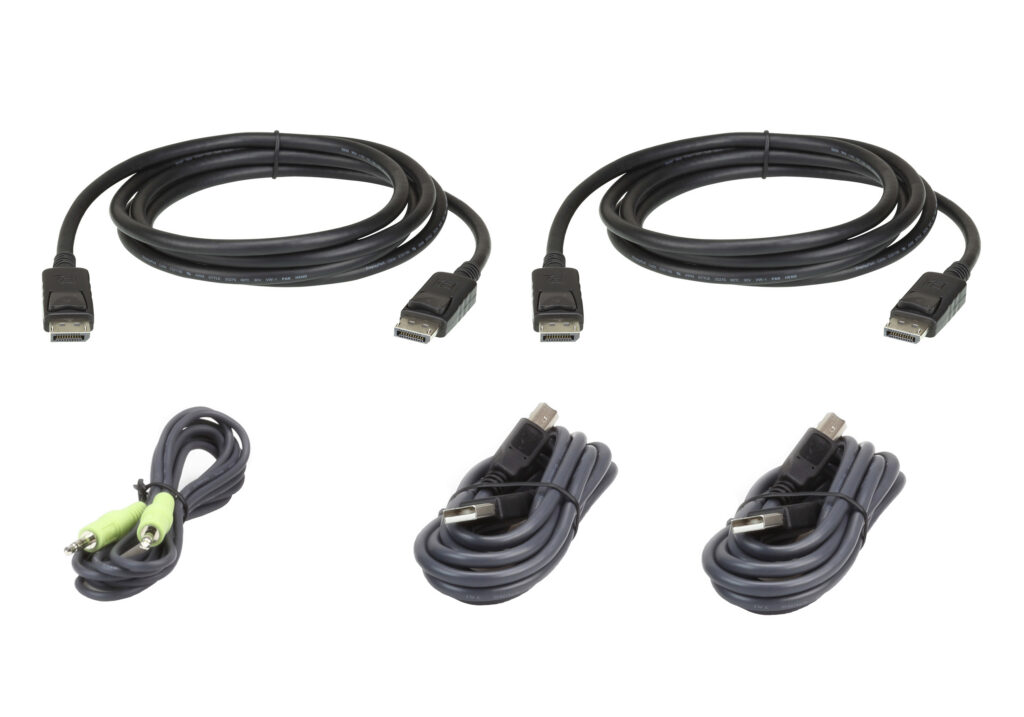ATEN 2L-7D03UDPX5 - Zestaw kabli 3M USB DisplayPort Dual Display Secure KVM