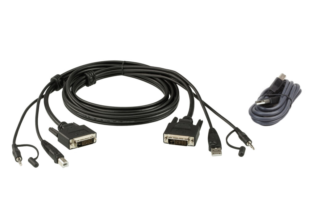 ATEN 2L-7D03UDX4 - Zestaw kabli Secure KVM USB DVI-D Dual Link 3M
