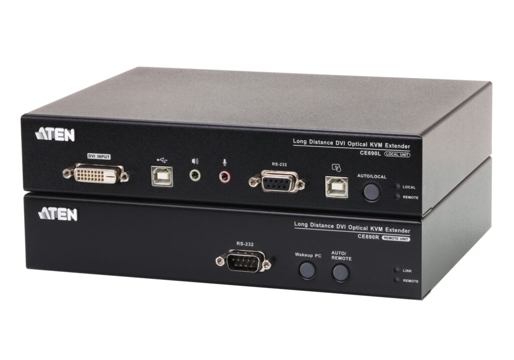 ATEN CE690 - Ekstender KVM USB DVI światłowodowy (1920 x 1200@20km)