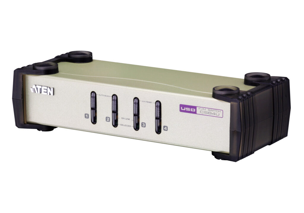 ATEN CS84U - 4-portowy przełącznik KVM PS/2-USB VGA