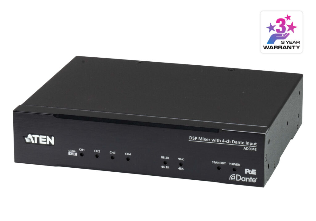 ATEN AD004E - Mikser DSP z 4-kanałowym wejściem Dante