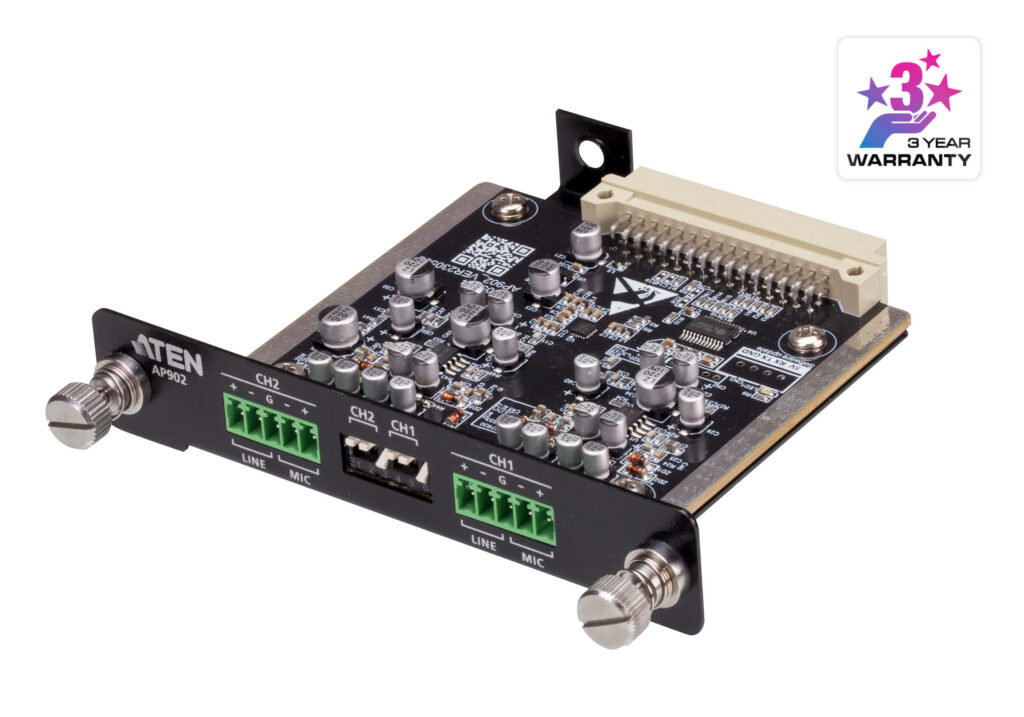 ATEN AP902 - 2-kanałowa karta rozszerzeń przedwzmacniacza mikrofonowego/liniowego dla serii AP