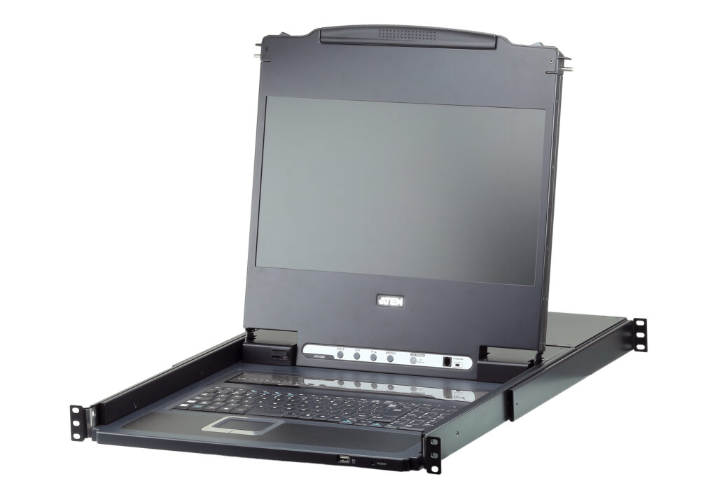 ATEN CL6708MW - 8-portowy panoramiczny przełącznik KVM LCD USB DVI typu SingleRail