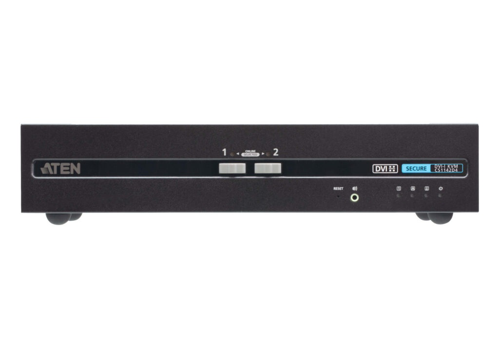 ATEN CS1142D4 - 2-portowy przełącznik Secure KVM USB DVI Dual Display (zgodny z PSD PP v4.0)
