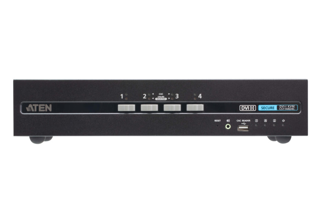 ATEN CS1144D4C - 4-portowy przełącznik Secure KVM USB DVI Dual Display z CAC (zgodny z PSD PP v4.0)