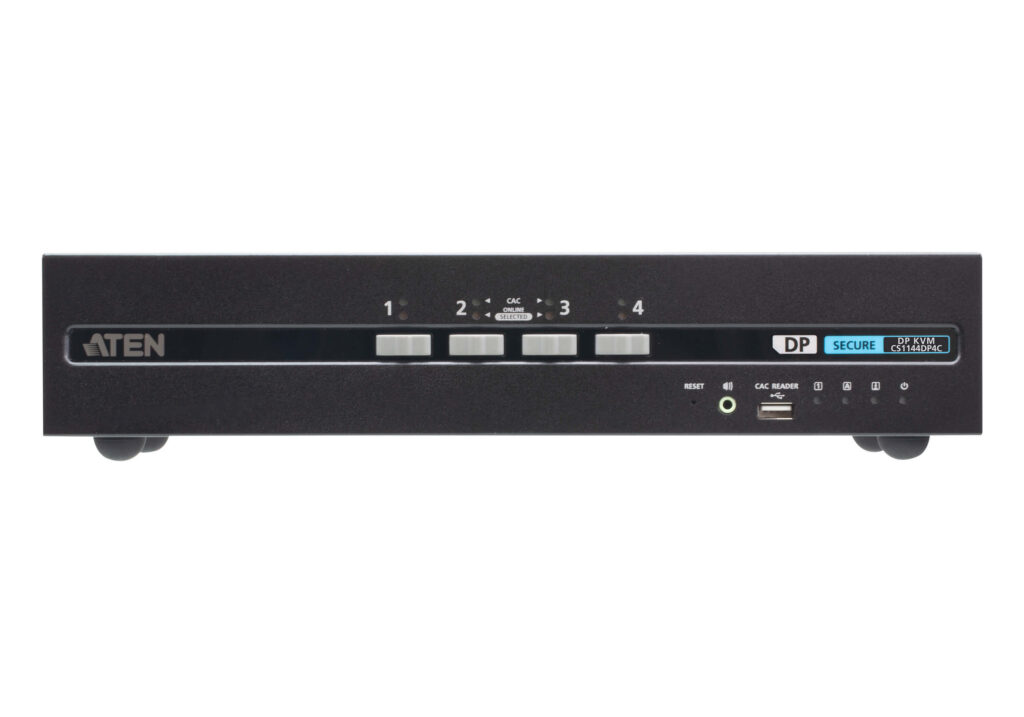 ATEN CS1144DP4C - 4-portowy przełącznik Secure KVM USB DisplayPort Dual Display z CAC (zgodny z PSD PP v4.0)