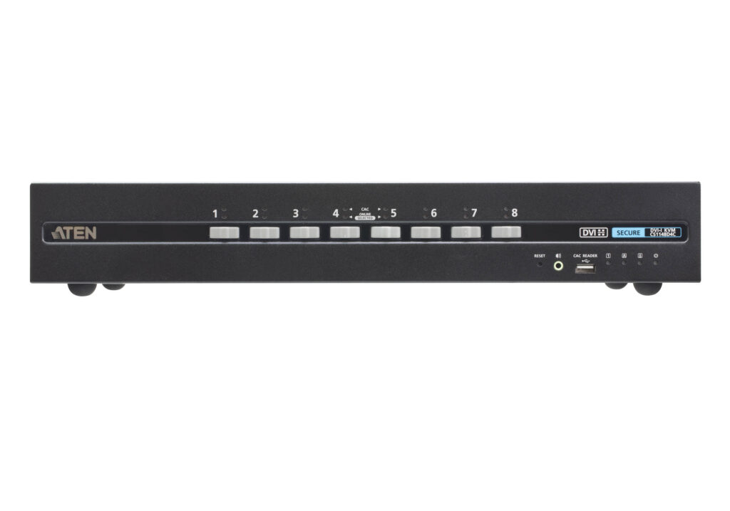 ATEN CS1148D4C - 8-portowy przełącznik Secure KVM USB DVI Dual Display z CAC (zgodny z PSD PP v4.0)