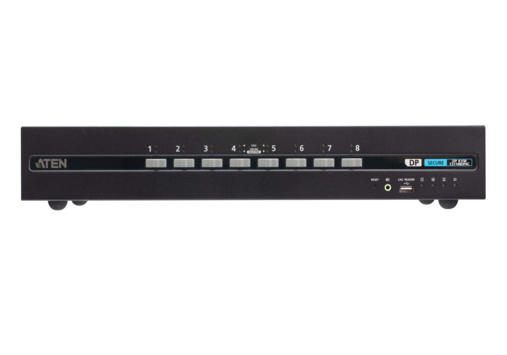 ATEN CS1148DP4C - 8-portowy przełącznik Secure KVM USB DisplayPort Dual Display z CAC (zgodny z PSD PP v4.0)