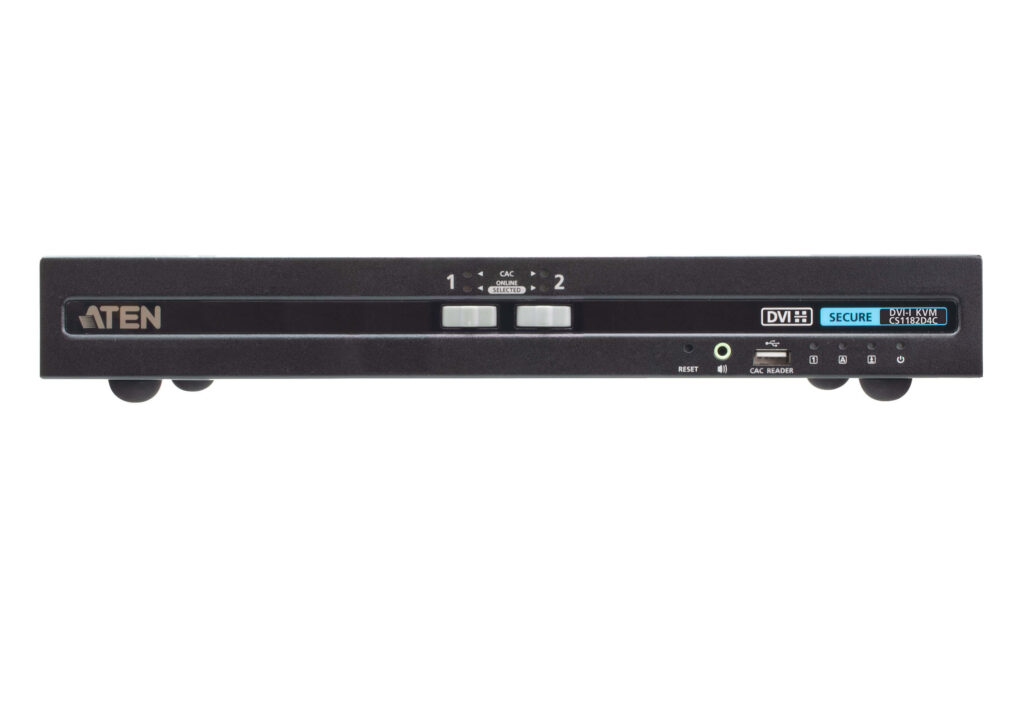 ATEN CS1182D4C - 2-portowy przełącznik Secure KVM USB DVI z CAC (zgodny z PSD PP v4.0)