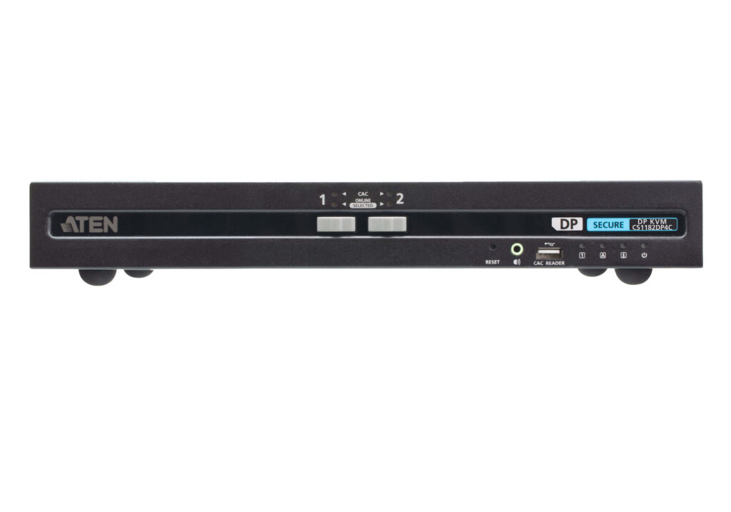 ATEN CS1182DP4C - 2-portowy przełącznik Secure KVM USB DisplayPort z CAC (zgodny z PSD PP v4.0)