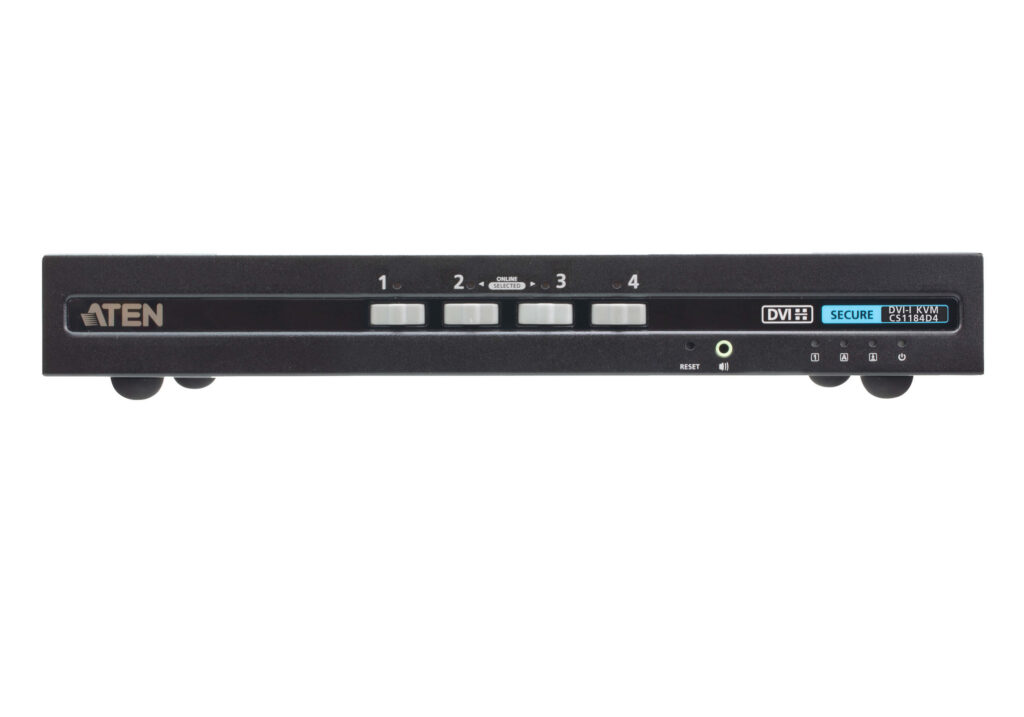 ATEN CS1184D4 - 4-portowy przełącznik Secure KVM USB DVI (zgodny z PSD PP v4.0)