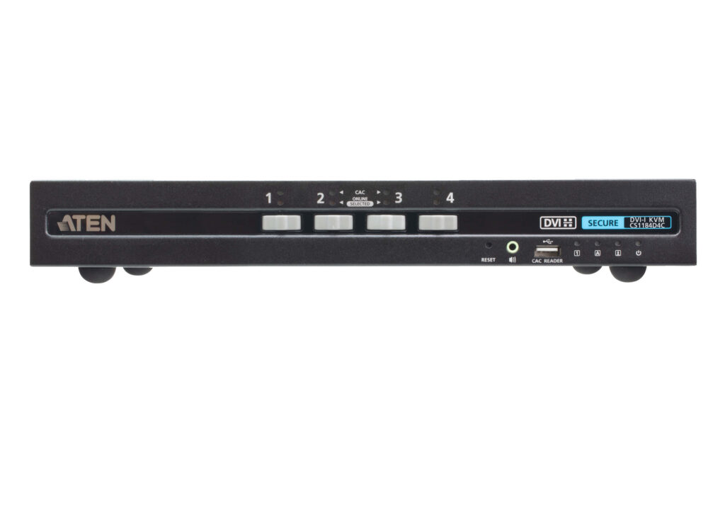 ATEN CS1184D4C - 4-portowy przełącznik Secure KVM USB DVI z CAC (zgodny z PSD PP v4.0)