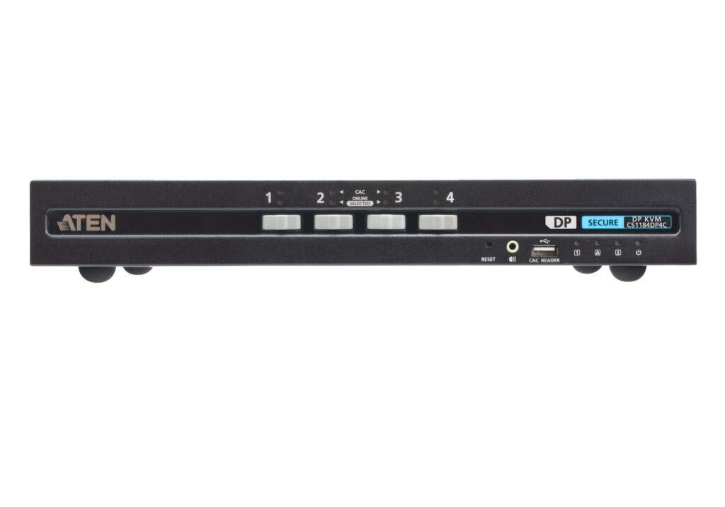 ATEN CS1184DP4C - 4-portowy przełącznik Secure KVM USB DisplayPort z CAC (zgodny z PSD PP v4.0)