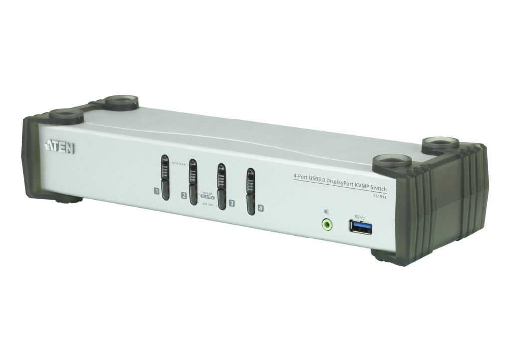 ATEN CS1914 - 4-portowy przełącznik KVMP™ USB 3.0 DisplayPort (kable w zestawie)