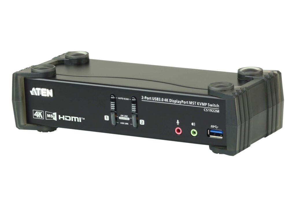 ATEN CS1922M - 2-portowy przełącznik KVMP™ USB 3.0 DisplayPort 4K MST (kable w zestawie)