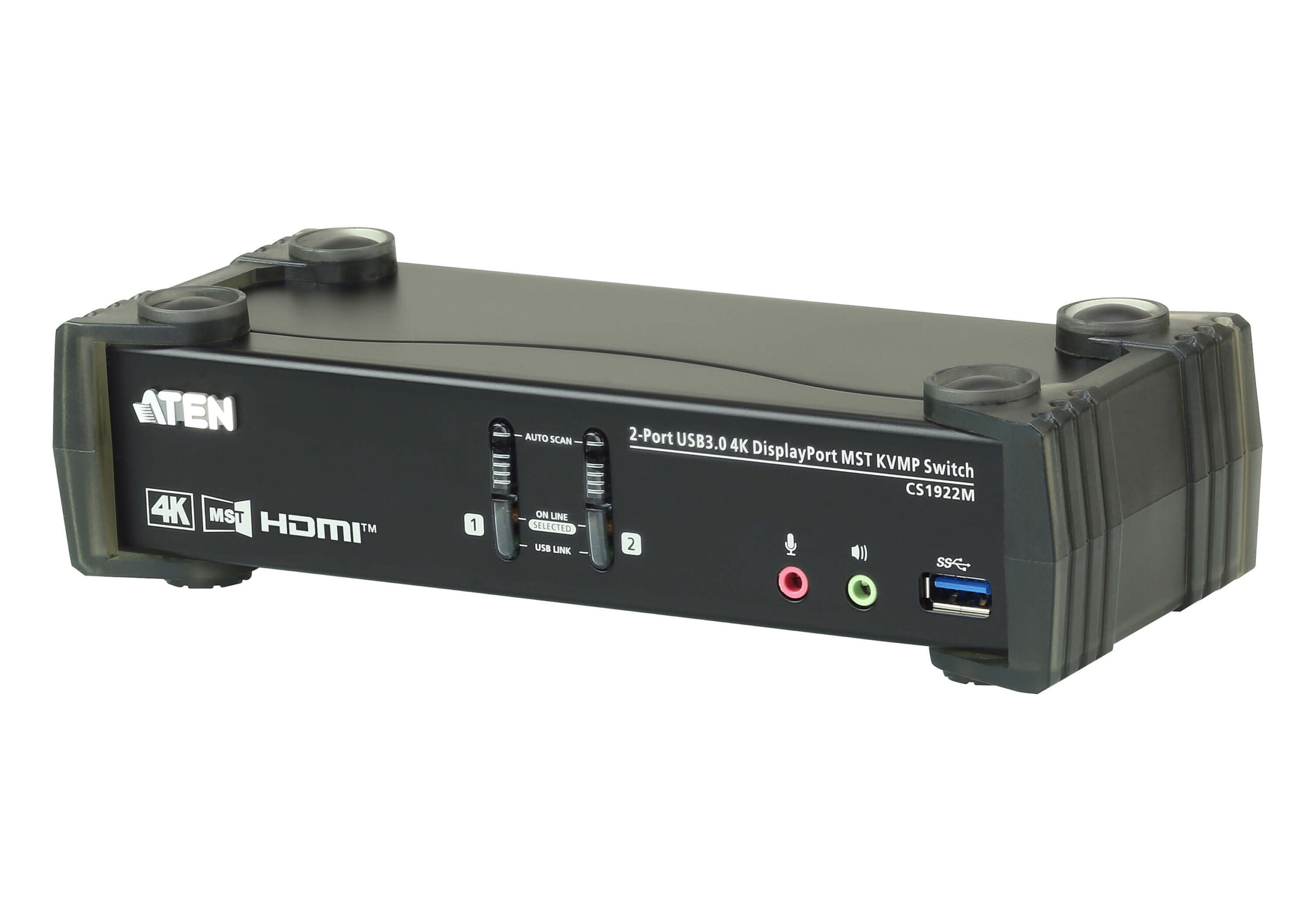 ATEN CS1922M - 2-portowy przełącznik KVMP™ USB 3.0 DisplayPort 4K MST (kable w zestawie)