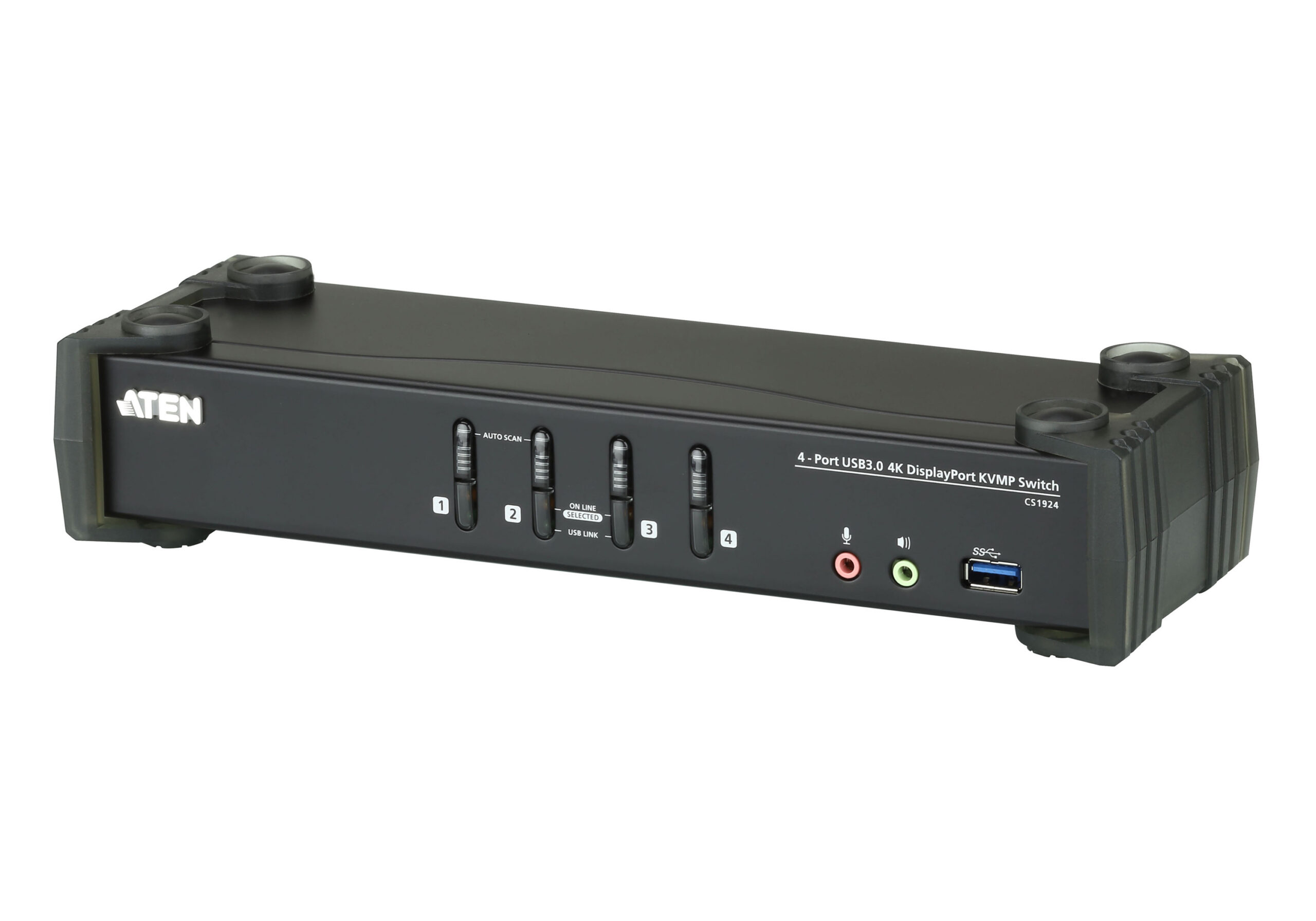 ATEN CS1924 - 4-portowy przełącznik KVMP™ USB 3.0 4K DisplayPort (kable w zestawie)
