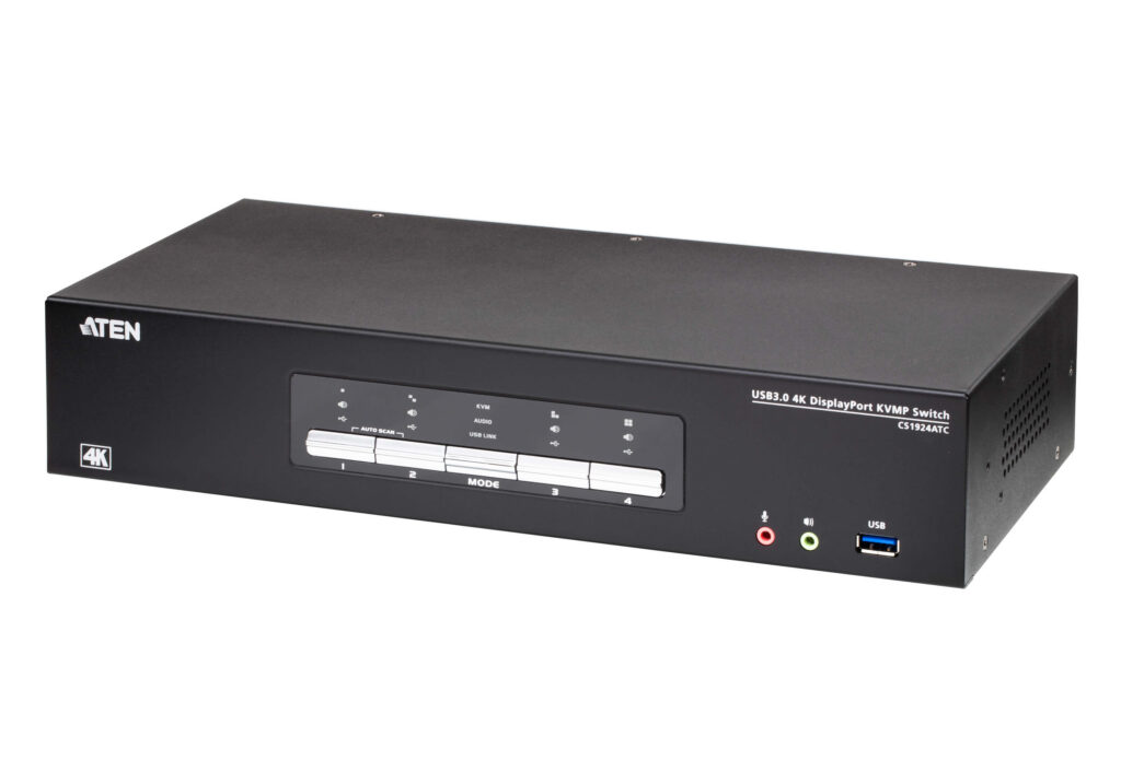 ATEN CS1924ATC - 4-portowy przełącznik KVMP™ USB 3.0 4K DisplayPort dla ATC