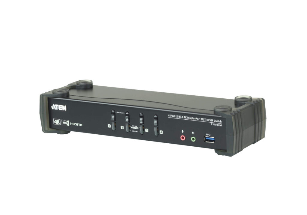 ATEN CS1924M - 4-portowy przełącznik KVMP™ USB 3.0 4K DisplayPort MST (kable w zestawie)