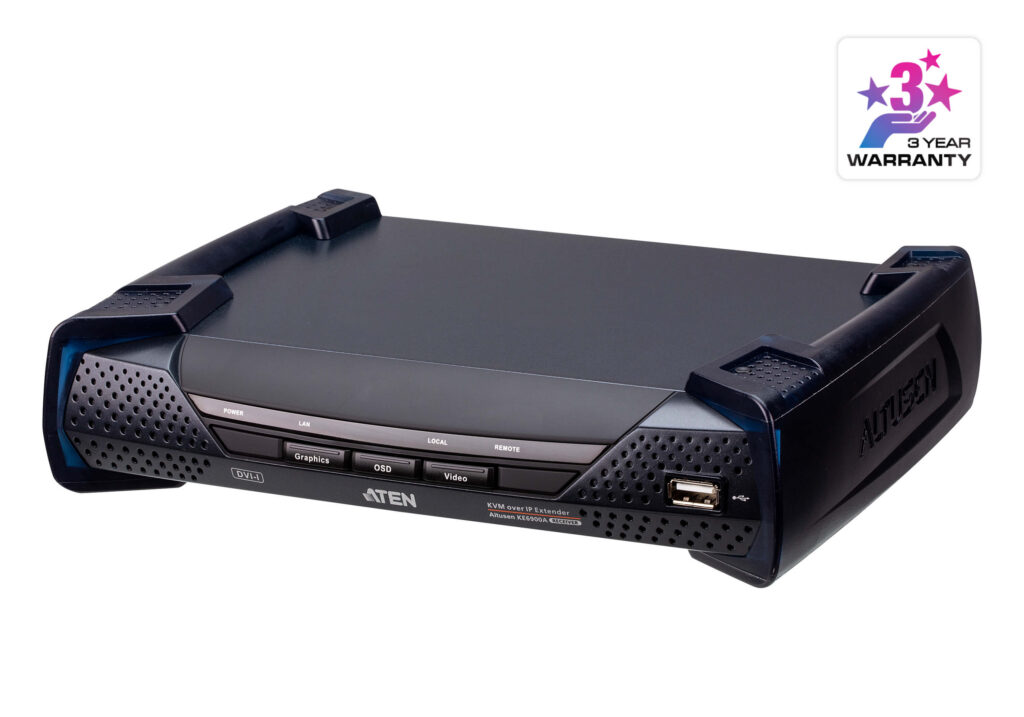 ATEN KE6900AR - Jednomonitorowy odbiornik ekstendera KVM over IP DVI-I