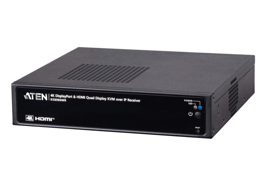 ATEN KE8980MR - Odbiornik KVM over IP Multi-View 4K z funkcją Quad-Display (4 wyjście video)