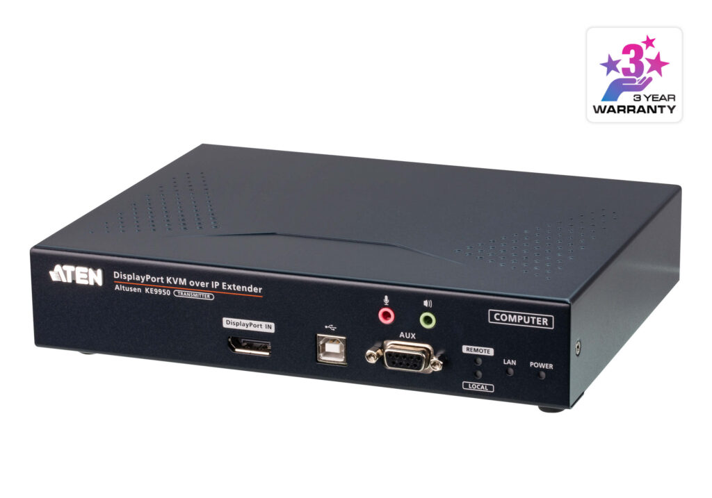 ATEN KE9950T - Jednomonitorowy nadajnik ekstendera KVM over IP DisplayPort 4K