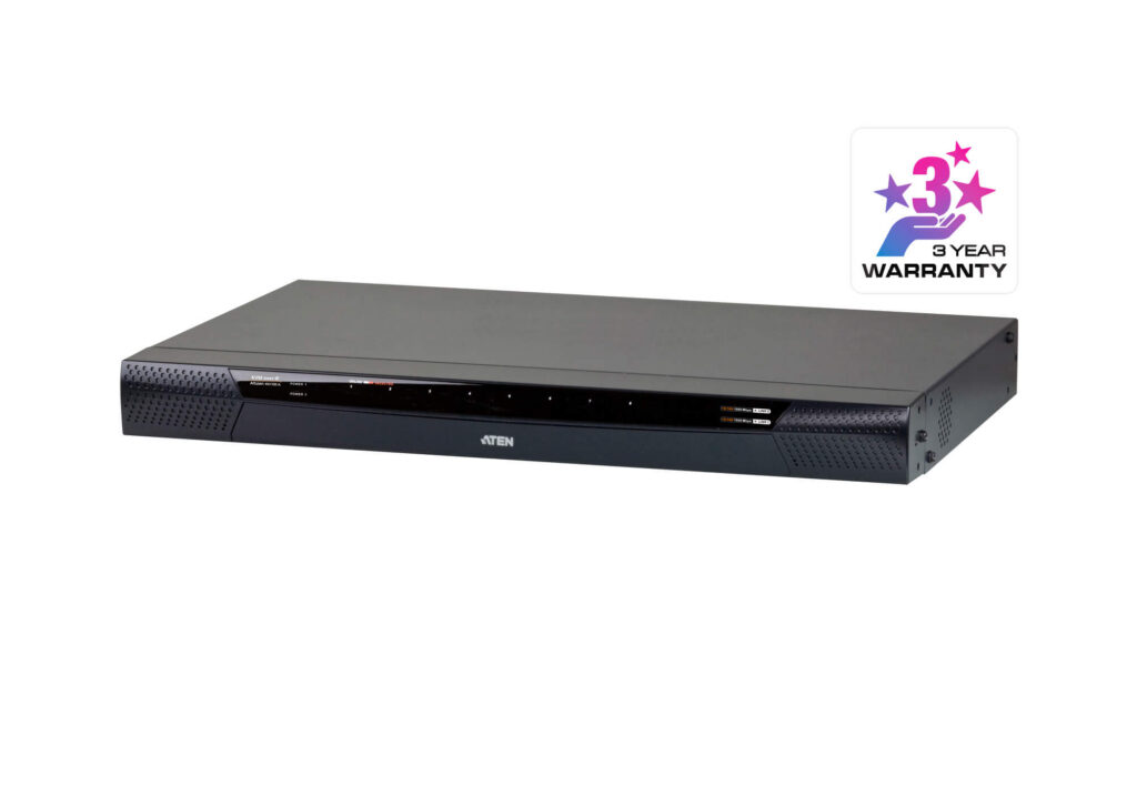 ATEN KN1108VA - 8-portowy przełącznik KVM over IP (1920 x 1200) Cat 5 z 1 lokalnym / 1 zdalnym dostępem i funkcją Virtual Media