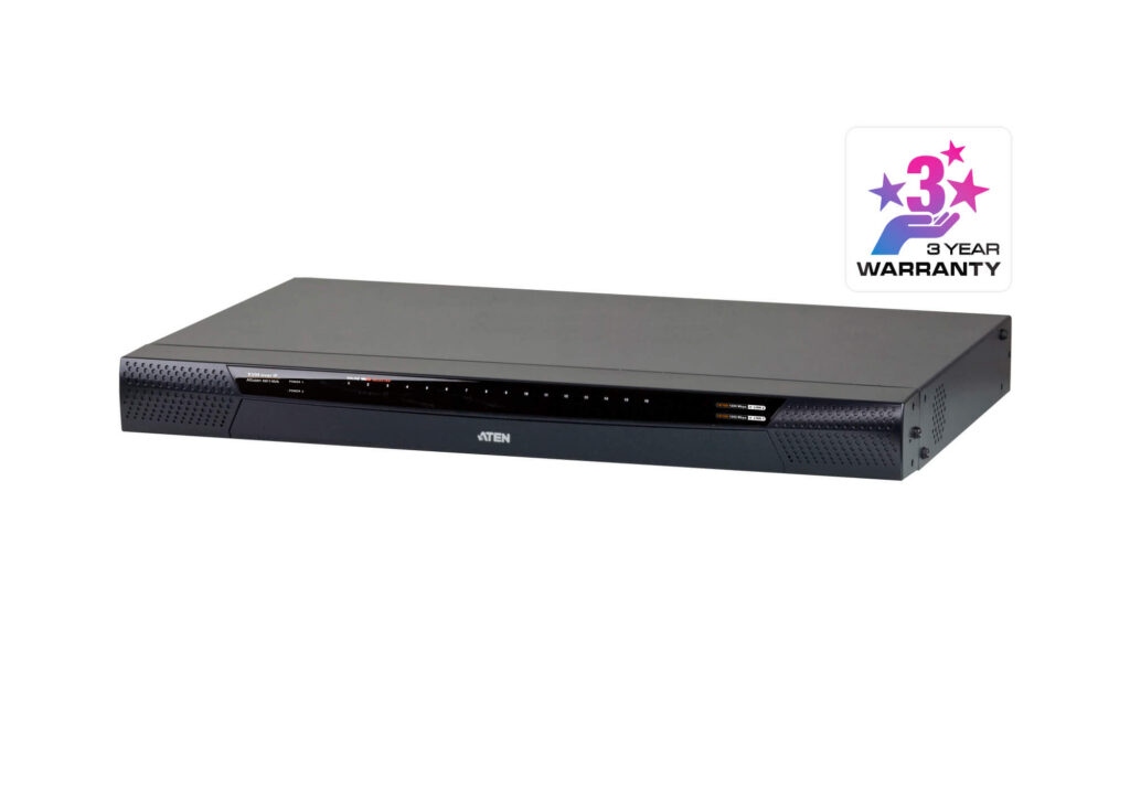 ATEN KN1116VA - 16-portowy przełącznik KVM over IP (1920 x 1200) Cat 5 z 1 lokalnym/1 zdalnym dostępem i funkcją Virtual Media