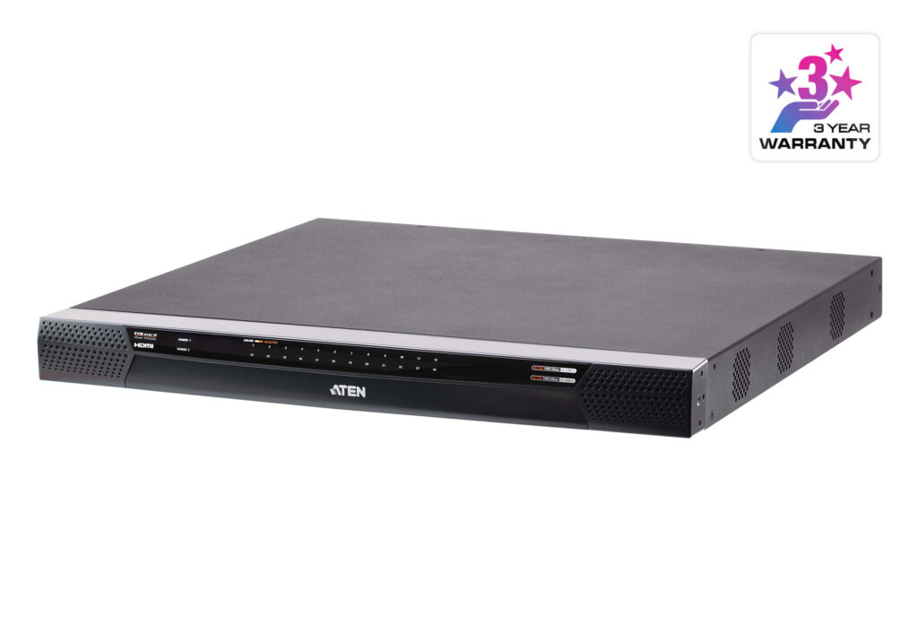 ATEN KN2124VB - 24-portowy przełącznik KVM over IP Cat 5 Multi-interface z 1 lokalnym/2 zdalnymi dostępami