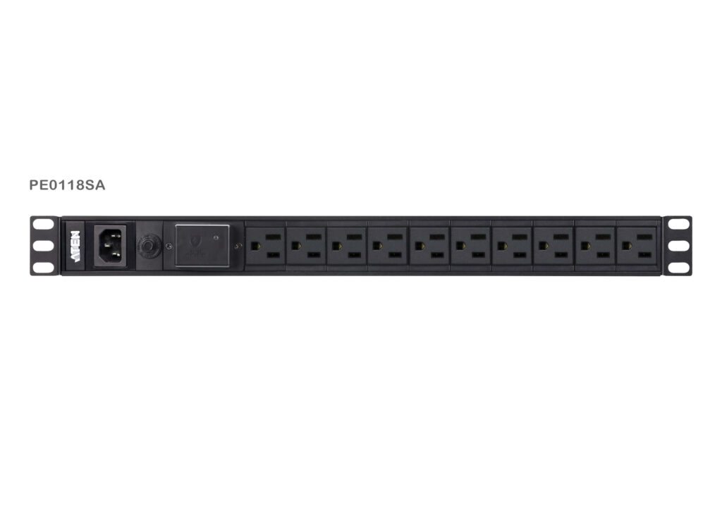 ATEN PE0118S - Podstawowe PDU 1U z ochroną przeciwprzepięciową