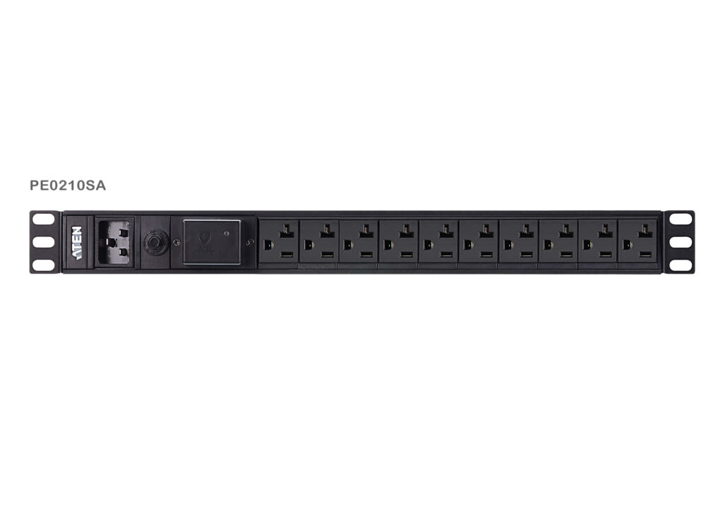 ATEN PE0210S - Podstawowe PDU 1U z ochroną przeciwprzepięciową