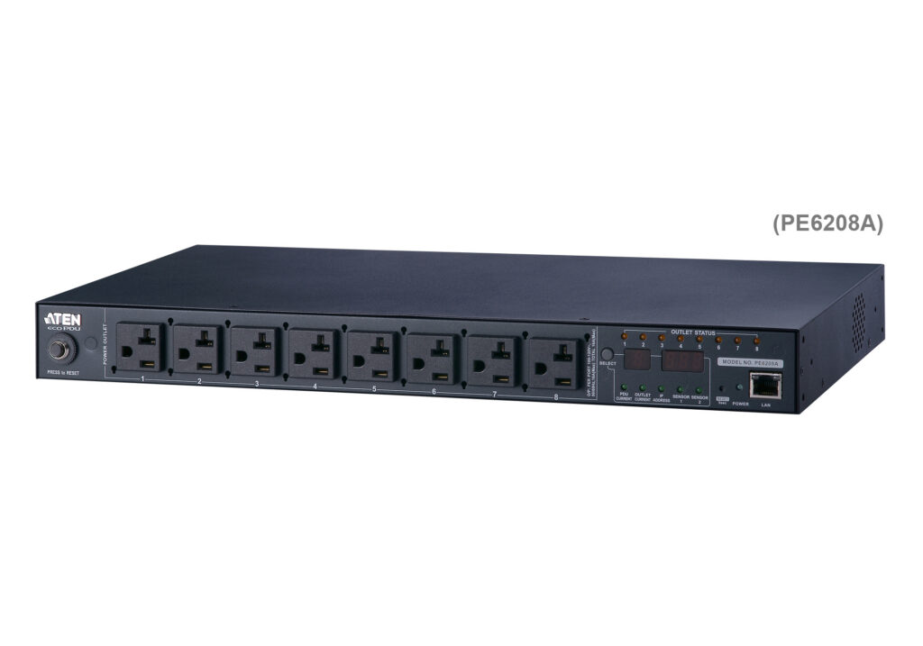 ATEN PE6208 - 8-wyjściowe przełączalne eco PDU 1U 20A/16A z pomiarem