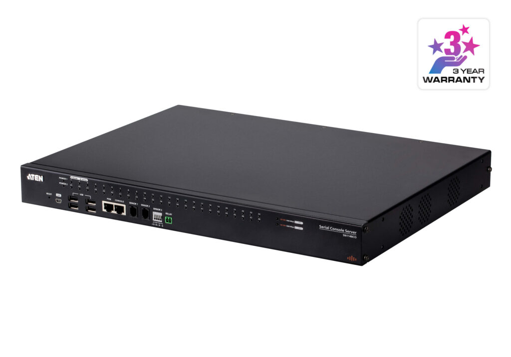 ATEN SN1148CO - 48-portowy serwer konsoli szeregowej z podwójnym zasilaniem i SFP
