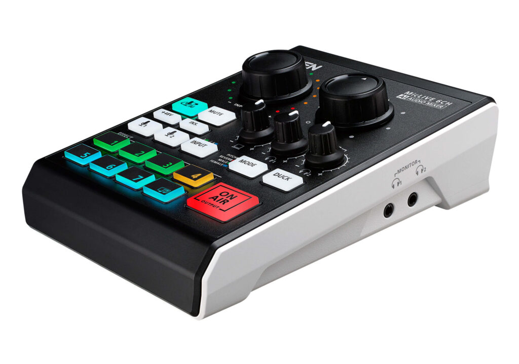 ATEN UC8000 - 6-kanałowy podcastowy mikser audio AI MicLIVE™