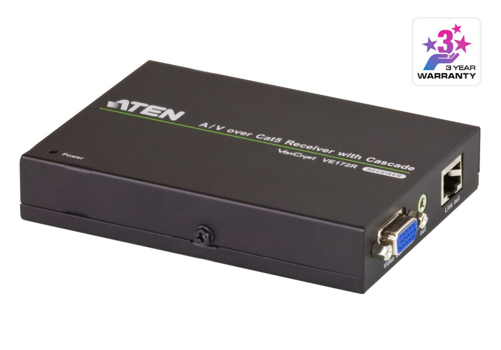 ATEN VE172R - Odbiornik ekstendera VGA/Audio Cat 5 (1280x1024@150m) z funkcją połączeń kaskadowych