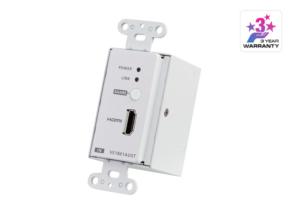 ATEN VE1801AUST - Naścienny nadajnik HDBaseT-Lite HDMI z panelem US / PoH