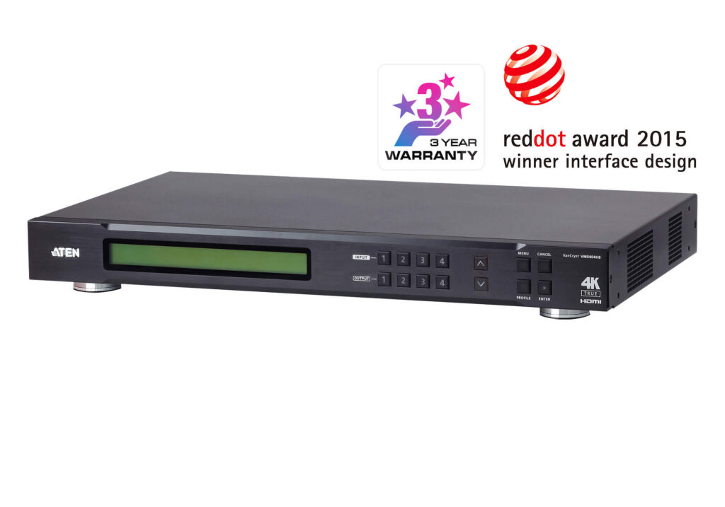 ATEN VM0404HB - Matrycowy przełącznik wideo HDMI 4 x 4 True 4K