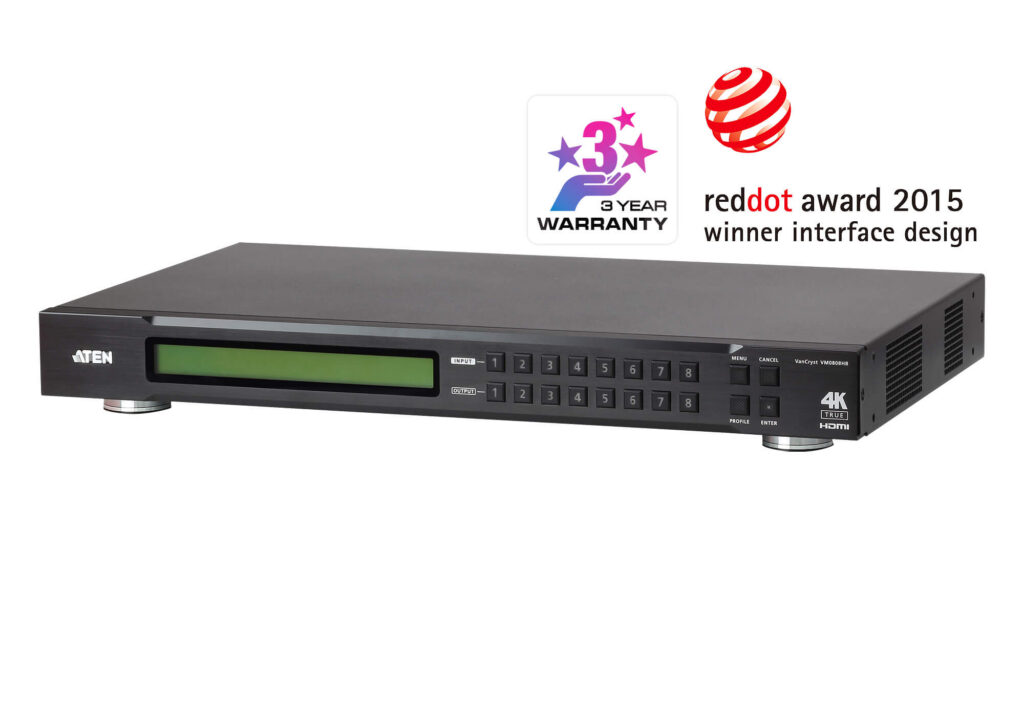 ATEN VM0808HB - Matrycowy przełącznik wideo HDMI 8 x 8 True 4K