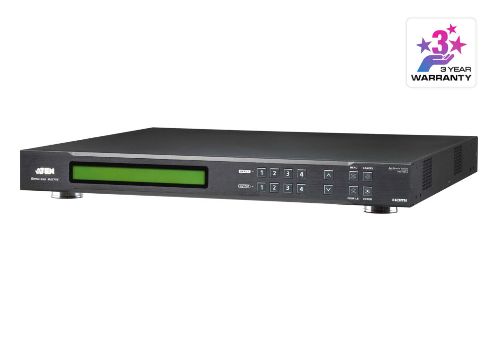 ATEN VM5404HA - Matrycowy przełącznik wideo HDMI 4 x 4 ze skalerem