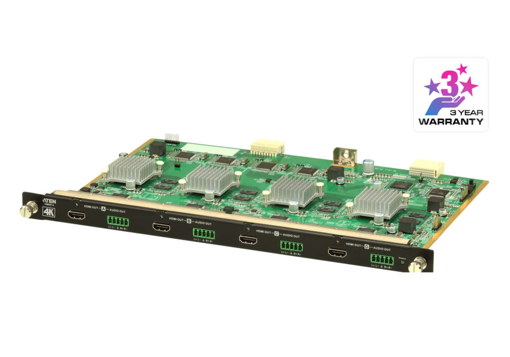 ATEN VM8814 - 4-portowa płyta wyjściowa 4K HDMI ze skalerem