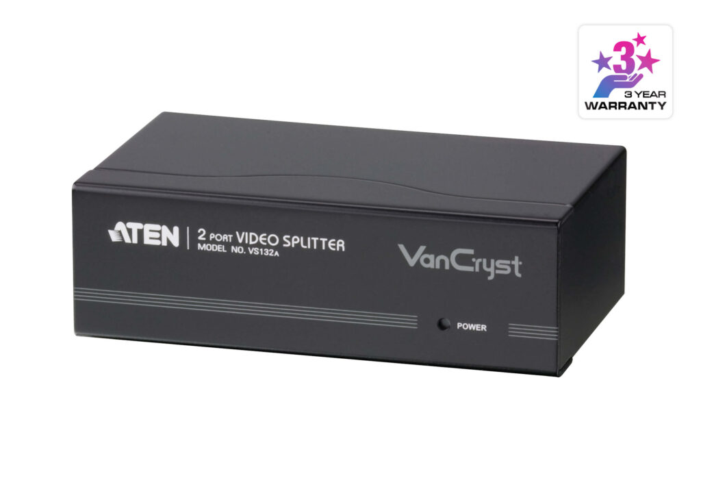 ATEN VS132A - 2-portowy rozdzielacz VGA (450MHz)