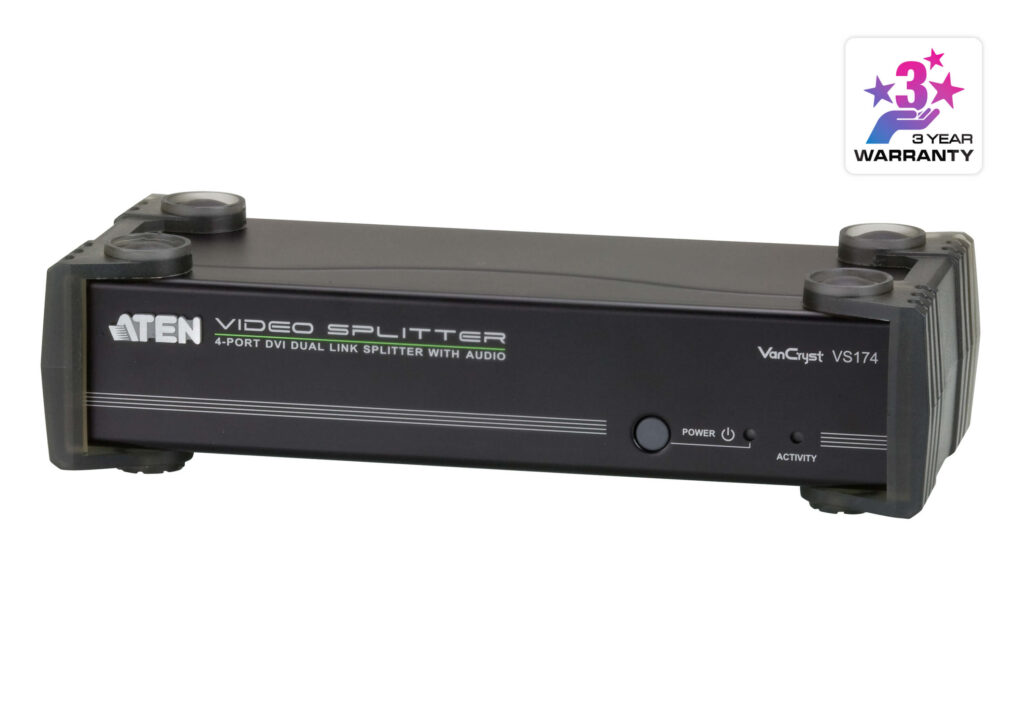 ATEN VS174 - 4-portowy rozdzielacz DVI Dual Link z obsługą audio