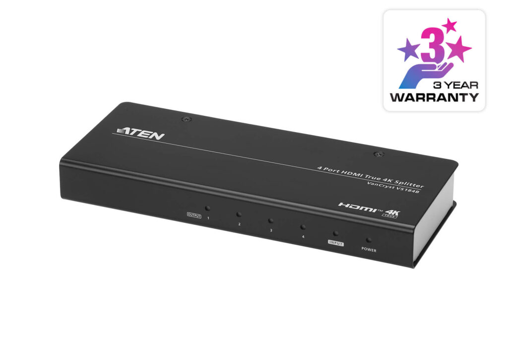 ATEN VS184B - 4-portowy rozdzielacz HDMI True 4K